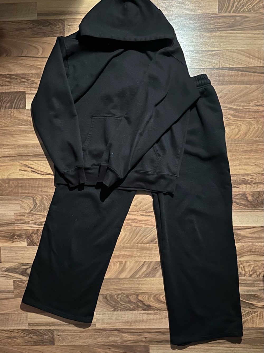 Black Hoodie and Sweatpants Set